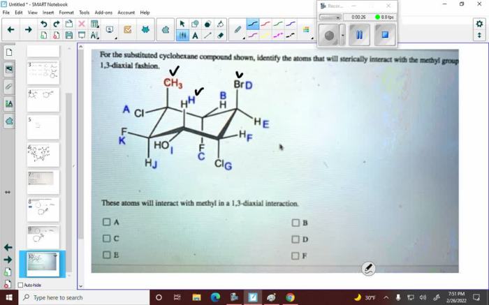 Cyclohexane substituted atoms compound substituent bromo estion transcribed