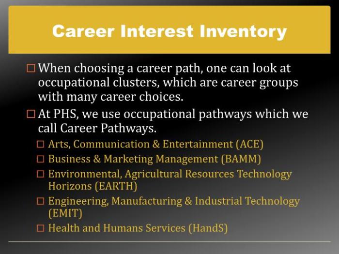 Career interest inventory pictorial version