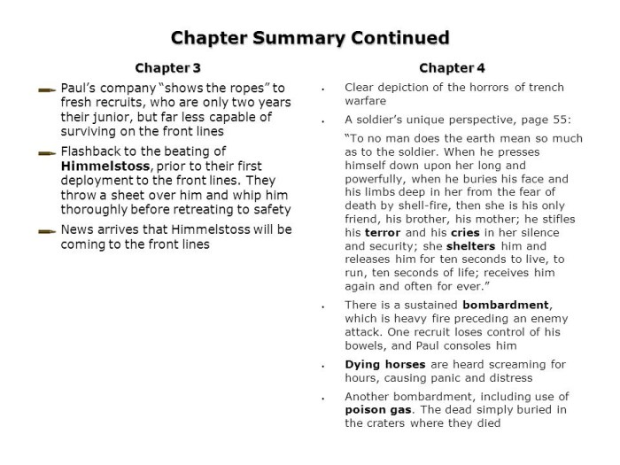 All quiet on the western front chapter 7 summary