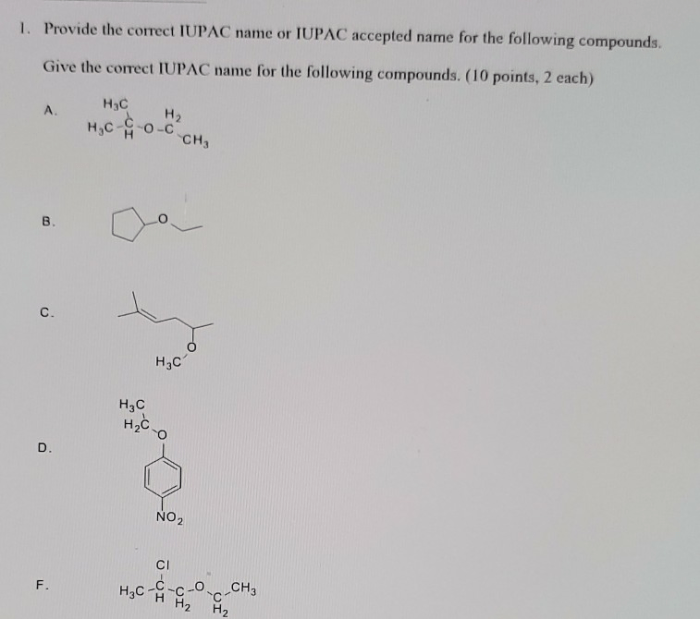 The following name is incorrect. select the correct iupac name.